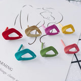Iron Spray Paint Hollow Earring Accessories