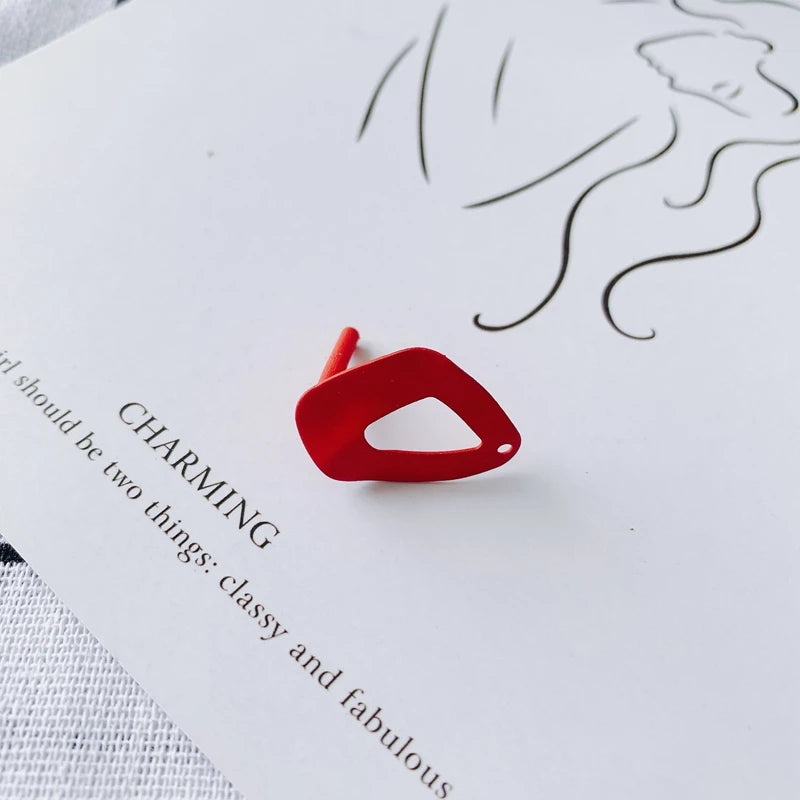 Iron Spray Paint Hollow Earring Accessories