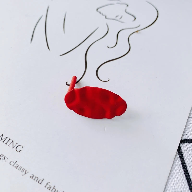 Small Fresh Earrings - DIY Jewelry Iron Spray Irregular Oval Accessories
