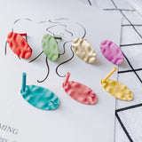 Small Fresh Earrings - DIY Jewelry Iron Spray Irregular Oval Accessories