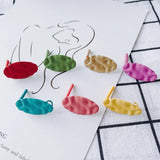 Small Fresh Earrings - DIY Jewelry Iron Spray Irregular Oval Accessories