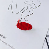 Small Fresh Earrings - DIY Jewelry Iron Spray Irregular Oval Accessories