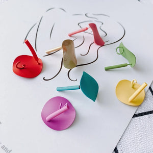 Small Fresh Iron Heart Earrings Matte Finish
