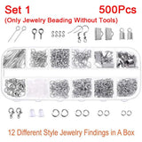 DIY Jewelry Making Accessory Set with Pliers and Silver Beads