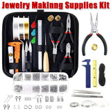 DIY Jewelry Making Accessory Set with Pliers and Silver Beads