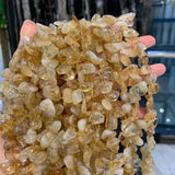 DIY Citrine Necklace Loose Beads Raw-Material Fine Jewelry Findings