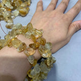 DIY Citrine Necklace Loose Beads Raw-Material Fine Jewelry Findings
