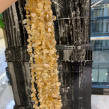 DIY Citrine Necklace Loose Beads Raw-Material Fine Jewelry Findings