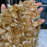 DIY Citrine Necklace Loose Beads Raw-Material Fine Jewelry Findings