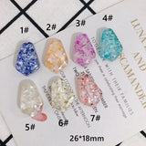 Resin Cracked Shell Earrings Accessory Set