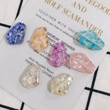 Resin Cracked Shell Earrings Accessory Set