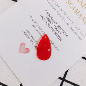 10pcs Resin Water Drop Earring Pendant Material DIY Jewelry Making