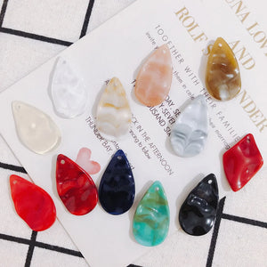 10pcs Resin Water Drop Earring Pendant Material DIY Jewelry Making
