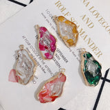 DIY Shell Resin Pendant Earrings 2pcs
