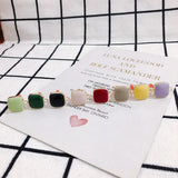 DIY Square Dripping Alloy Earring Accessories 4pcs