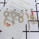 Copper Hanging Geometry Pearl Pendant Earrings DIY Jewelry Material