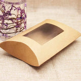 Large Pillow Box with Clear PVC Window and 10pcs Paper PVC Window Box