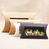 Large Pillow Box with Clear PVC Window and 10pcs Paper PVC Window Box