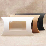 Large Pillow Box with Clear PVC Window and 10pcs Paper PVC Window Box