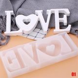 DIY Love Logo Crystal Cavity Mold UV Resin Jewelry Molds