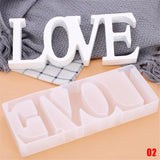DIY Love Logo Crystal Cavity Mold UV Resin Jewelry Molds
