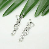DIY Metal Alloy Skull Body Charms Punk Men Jewelry Findings Necklace