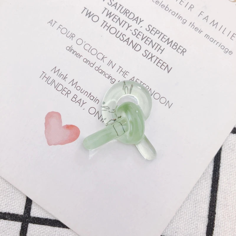 Translucent Resin Earrings Patch Material 4pcs