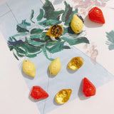 10pcs Acrylic Lemon Pendant Earrings Necklace Accessories