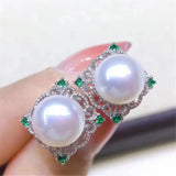 DIY Pearl Accessory Set 925 Silver Pendant Earring Holder