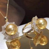 Silver Coin Pendant Ring Pearl Set with 925 Silver and DIY Spare Parts