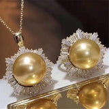 DIY Pearl Accessories Set 925 Silver Coin Pendant Ring Pearl Spare Parts