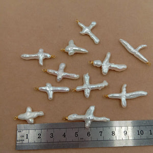 Baroque Freshwater Pearl Bead 15-50mm with Metal Hanger