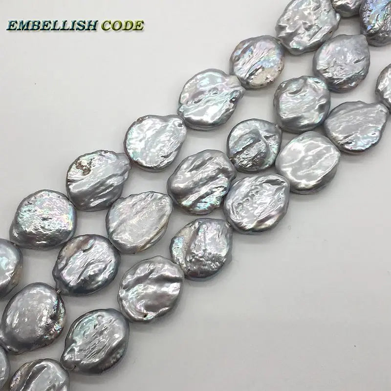 Sale: Gray Freshwater Pearl Beads 18.5mm Teardrop Shape Strand
