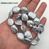 Sale: Gray Freshwater Pearl Beads 18.5mm Teardrop Shape Strand