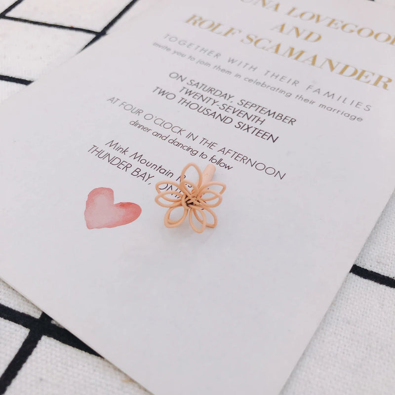 DIY Alloy Paint Hollow Double-Layer Flower Earrings Accessories