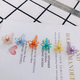 DIY Alloy Paint Hollow Double-Layer Flower Earrings Accessories