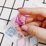 DIY Resin Acrylic Rhombus Base Gasket Glitter Earrings Hair Accessories 6pcs