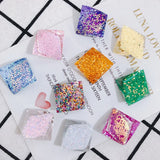 DIY Resin Acrylic Rhombus Base Gasket Glitter Earrings Hair Accessories 6pcs