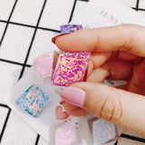 DIY Resin Acrylic Rhombus Base Gasket Glitter Earrings Hair Accessories 6pcs