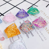 DIY Resin Acrylic Rhombus Base Gasket Glitter Earrings Hair Accessories 6pcs