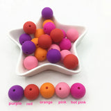 DIY Round Beads 10mm/12mm/15mm Teething Necklace Silicone Beads Loose Bead