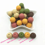 DIY Round Beads 10mm/12mm/15mm Teething Necklace Silicone Beads Loose Bead