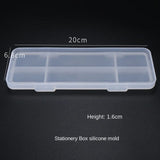 Silicone Mold Epoxy Resin for Stationery Box Art Supplies Storage