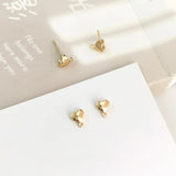 S925 Silver Ear Pin Earrings Hypoallergenic Love Star Round Accessory