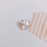 6pcs Peach Heart Resin Patch Earrings Accessories DIY
