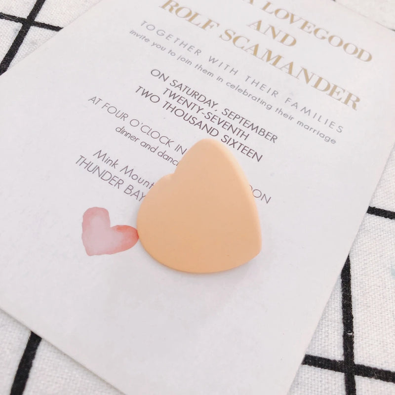 DIY Peach Heart Earrings Sterling Silver Needle Accessories