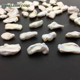 Natural Freshwater Pearl Beads Irregular Keshi Petal Shape Strand