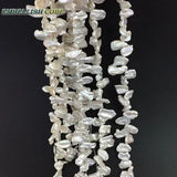 Natural Freshwater Pearl Beads Irregular Keshi Petal Shape Strand