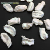 Natural Freshwater Pearl Beads Irregular Keshi Petal Shape Strand