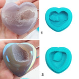 Natural Druzy Heart Star Moon Resin Mold